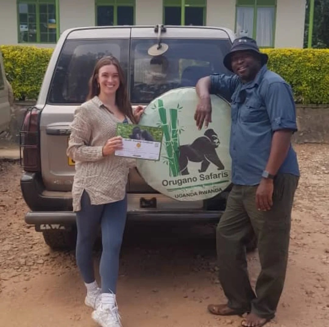 Orugano safaris guest from the gorilla trekking