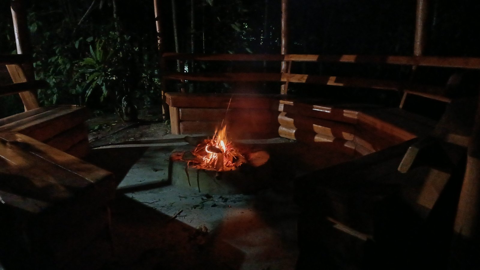 Campfire at Orugano bwindi lodge in nkuringo bwindi impenetrable forest