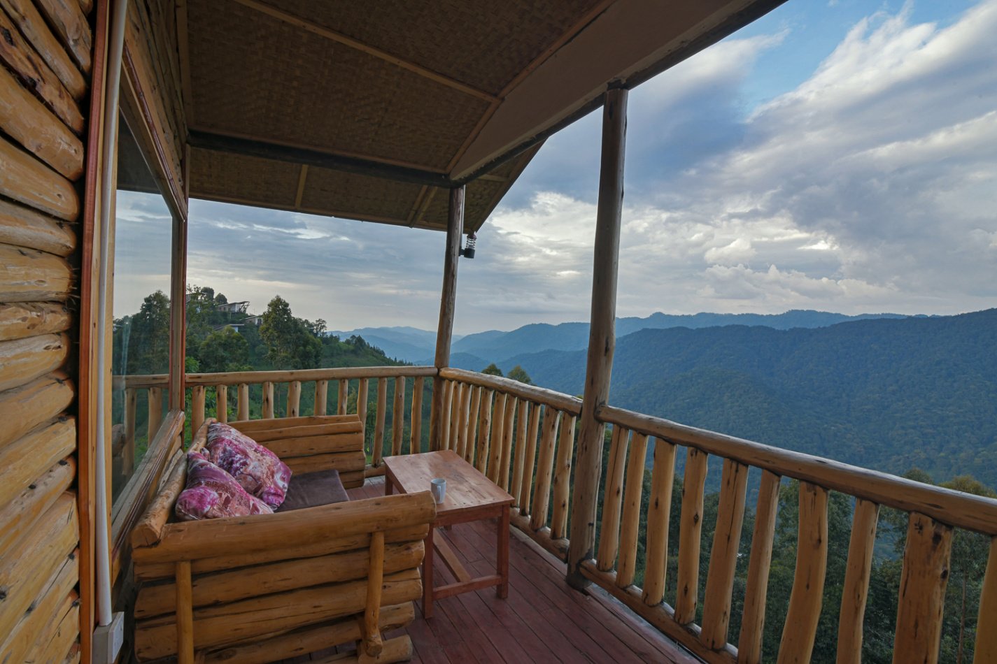 Forest view from Orugano Bwindi Lodge, ideal for post-hike recovery